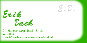 erik dach business card